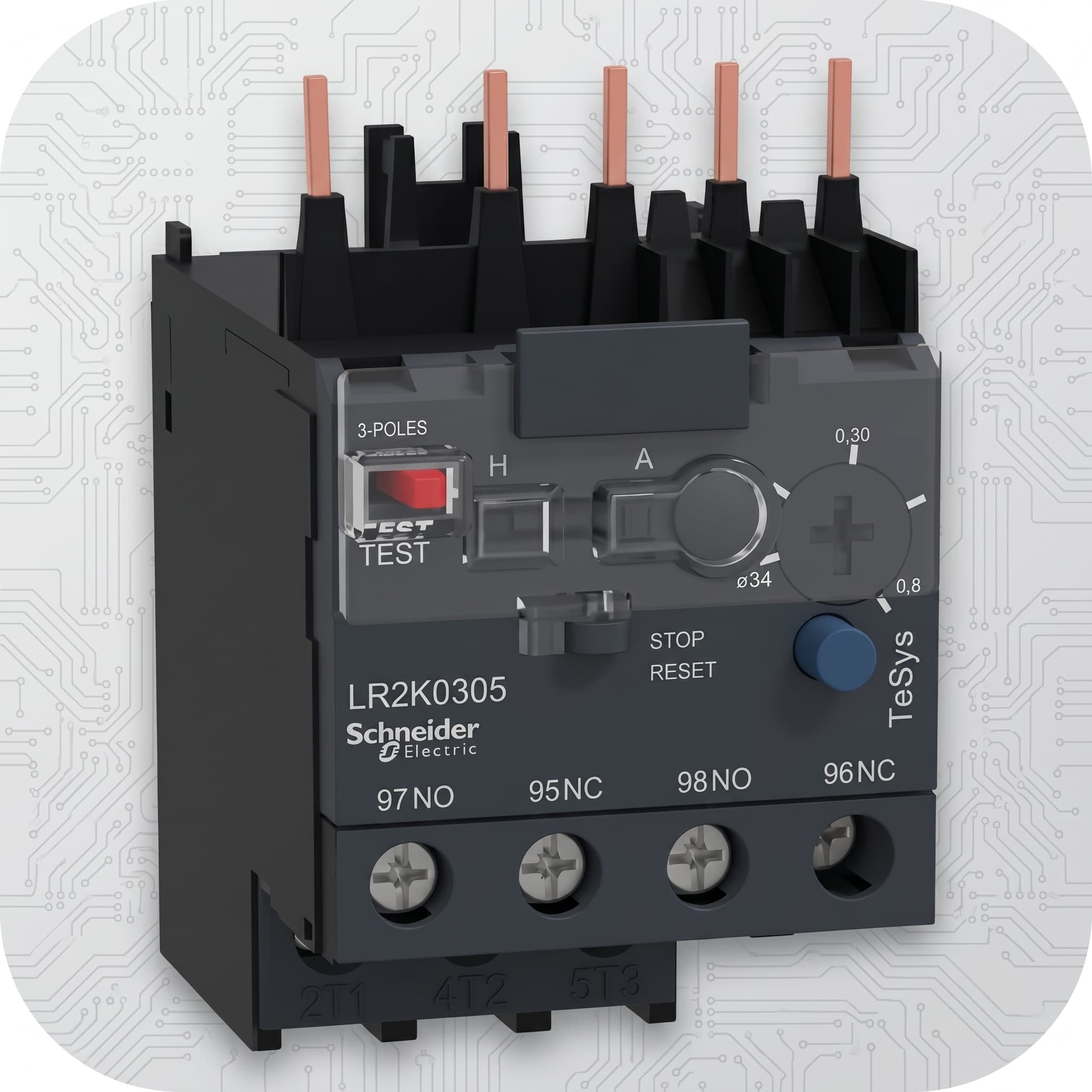 اوفر لود K-TYPE OVERLOAD RELAY 1.8 - 2.6 A